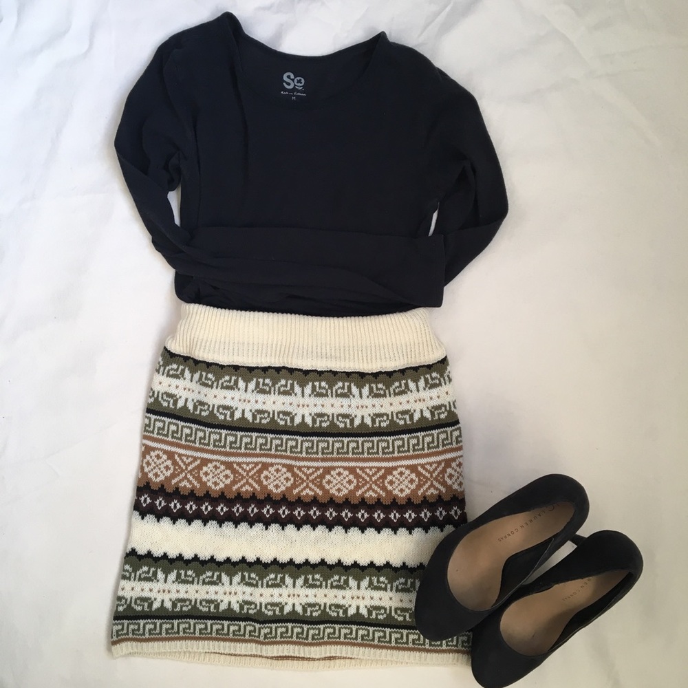 Printed Knit Skirt